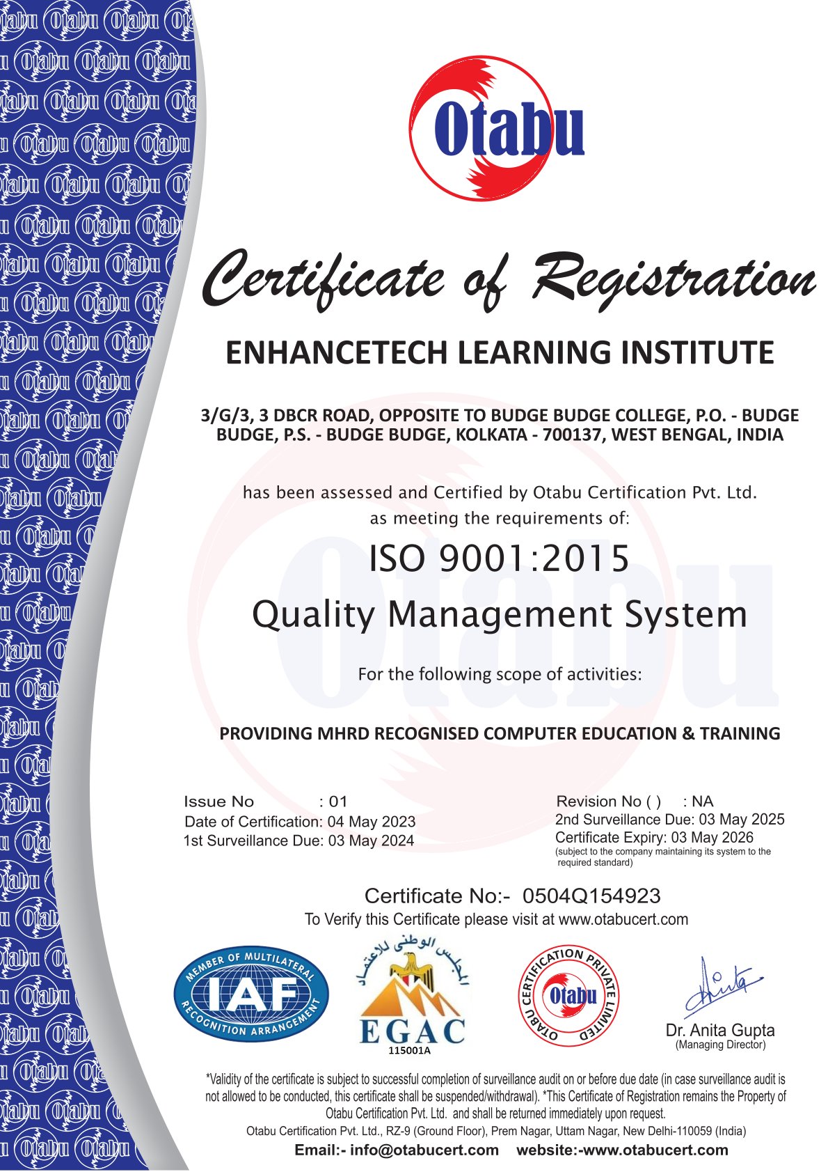 ENHANCETECH LEARNING INSTITUTE